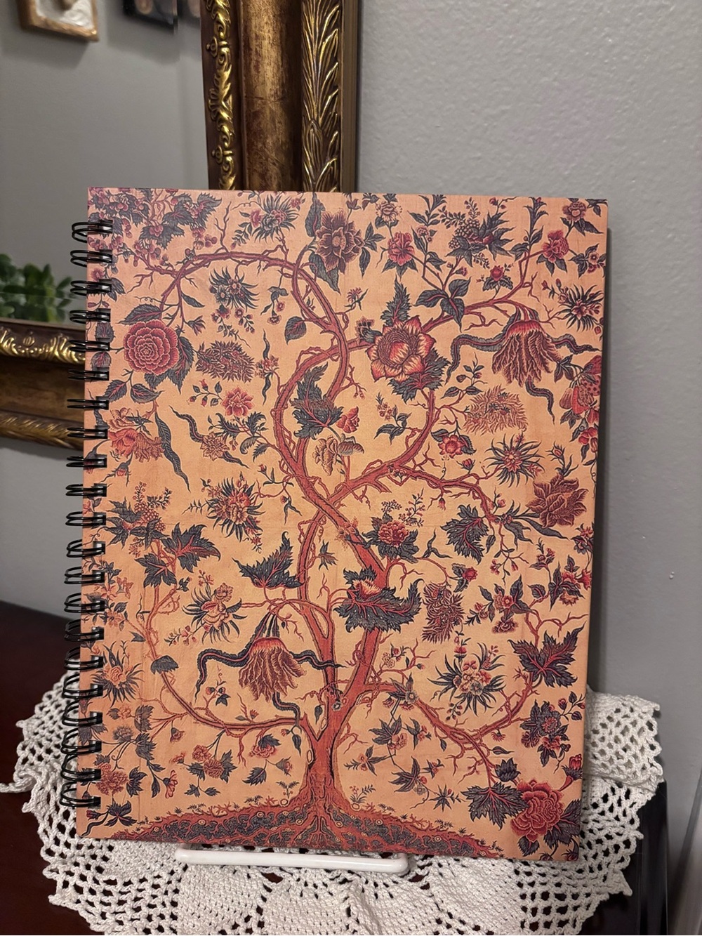 New Piccadilly Floral Spiral Lined Journal “Be Inspired”. 9 X 11.